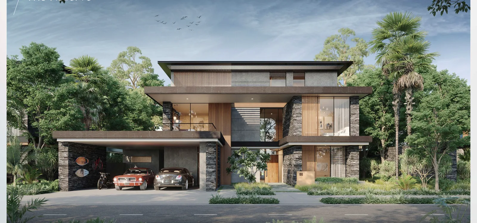 The Haven corner-plot villa exterior at Alaya Gardens, Tilal Al Ghaf