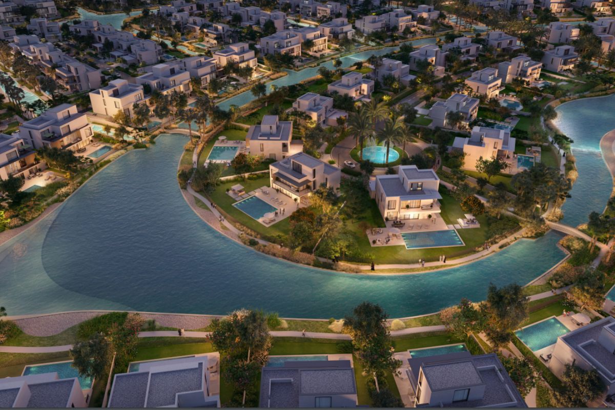 The Oasis by Emaar community aerial perspective