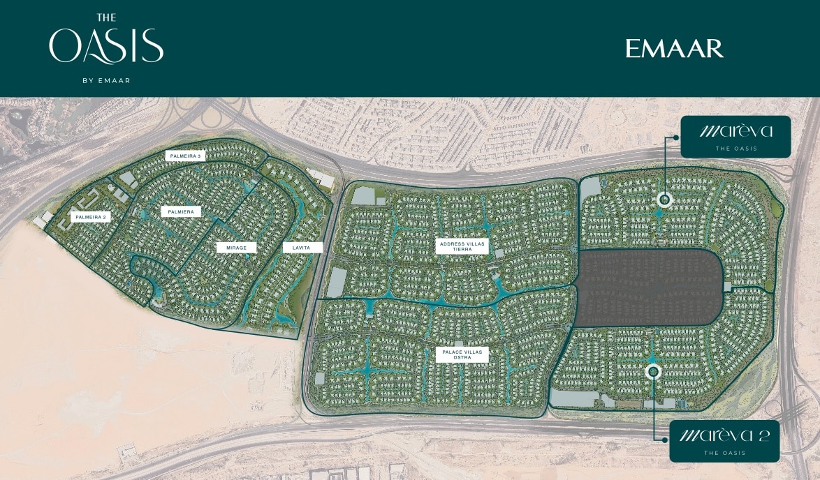 The Oasis by Emaar masterplan overview